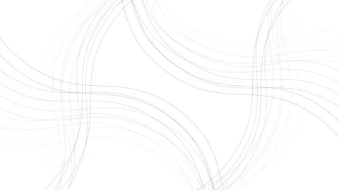 Looped thin curved lines pattern on white background Stock Footage 338305842