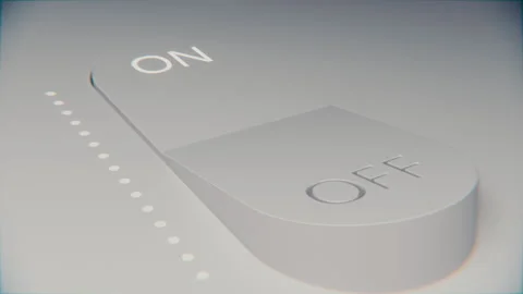 Looped Toggle Switch Animation with Pink Glow in Dark Stock Footage 312266512