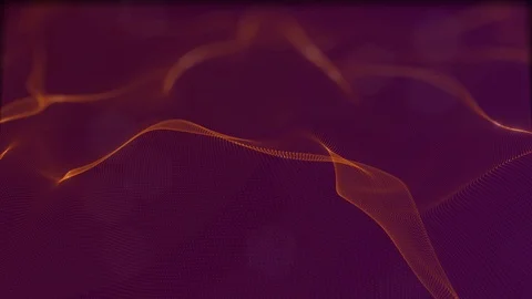 Looped virtual space. Background with particles form lines, surfaces, grid. V5 Video stock 92169990