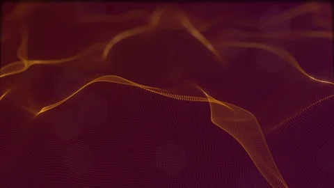 Looped virtual space. Background with particles form lines, surfaces, grid. V6 Stock Footage 92169996