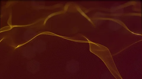 Looped virtual space. Background with particles form lines, surfaces, grid. V7 Stock Footage 92170002