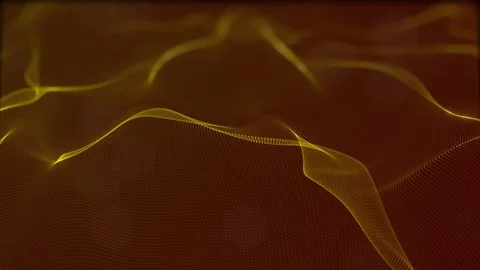 Looped virtual space. Background with particles form lines, surfaces, grid. V8 Stock Footage 92170006