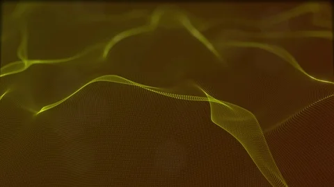 Looped virtual space. Background with particles form lines, surfaces, grid. V9 Stock Footage 92170013