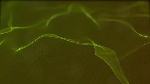 Looped virtual space. Background with particles form lines, surfaces, grid. V10 Stock Footage 92170020