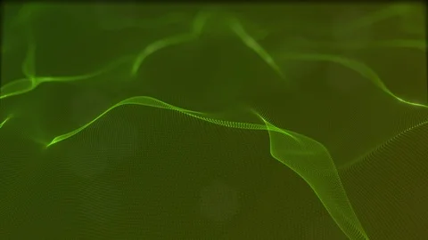 Looped virtual space. Background with particles form lines, surfaces, grid. V11 Stock Footage 92170030