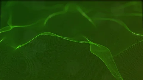 Looped virtual space. Background with particles form lines, surfaces, grid. V12 Stock Footage 92170040