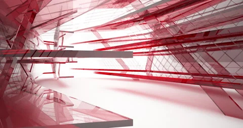 Looped visualization. Luxury abstract architectural background. Stock Footage 148424210