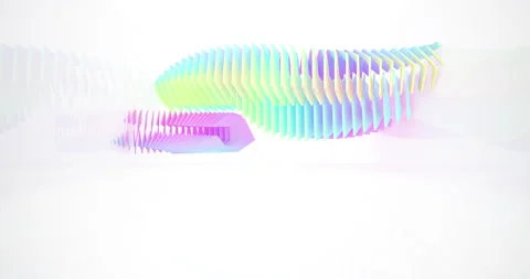 Looped visualization. Luxury abstract architectural background. Stock Footage 148425522