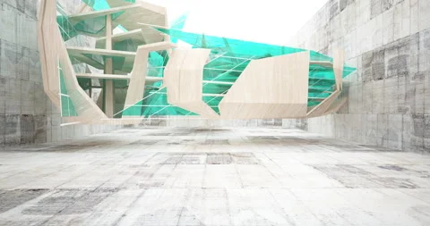 Looped visualization. Luxury abstract architectural background. Stock Footage 148425858