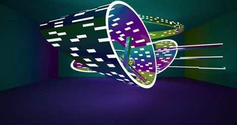 Looped visualization. Luxury abstract architectural background. Stock Footage 148426222