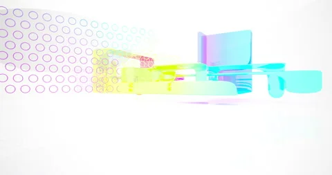 Looped visualization. Luxury abstract architectural background. Stock Footage 148427124