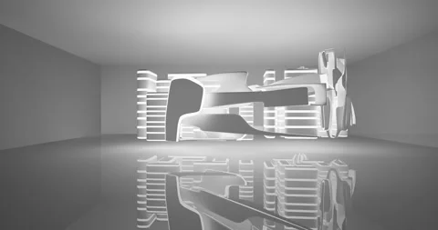 Looped visualization. Luxury abstract architectural background. Video stock 148427530