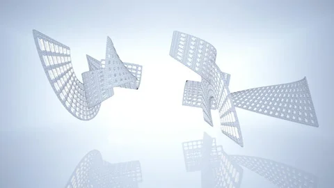 Looped visualization. Luxury abstract architectural background. Flying  Stock Footage 149575639