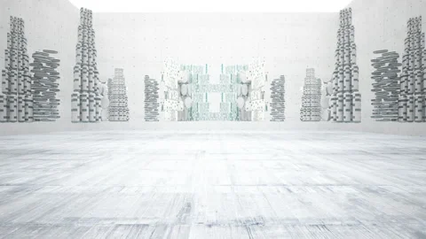 Looped visualization. Luxury abstract architectural background.  Stock Footage 151695812