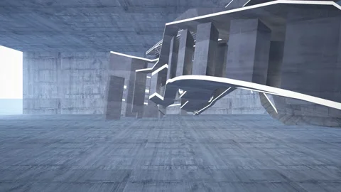 Looped visualization. Luxury abstract architectural background.  Stock Footage 151696925