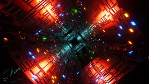 Looped VJ Loop Tunnel Flying To Infinity Stock Footage 172211849
