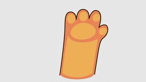 A looped waving paw Stock Footage 160581863