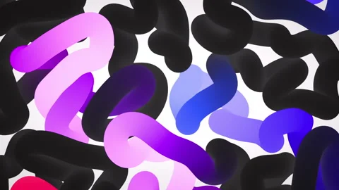 Looping 3D animation. Abstract background. Pink and blue neon lights Stock Footage 323305097