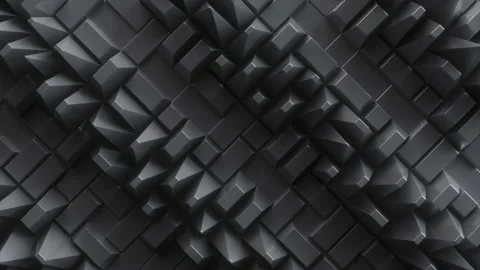 Looping 3d animation, abstract black technological background Stock Footage 167031733