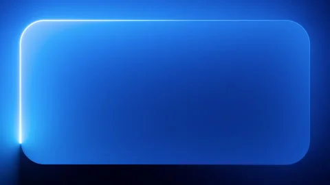 Looping 3d animation. Abstract blue background with blank rounded frame. Stock Footage 302798646