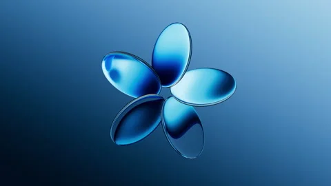 Looping 3d animation. Abstract blue aesthetic background. Stock Footage 306671186