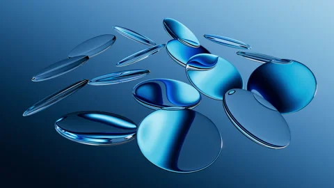 Looping 3d animation. Abstract blue aesthetic background. Stock Footage 306671397