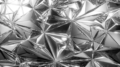 Looping 3d animation, abstract clear crystal background illuminated Stock Footage 233509226