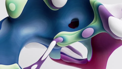 Looping 3d animation, abstract colorful background Stock Footage 259706344