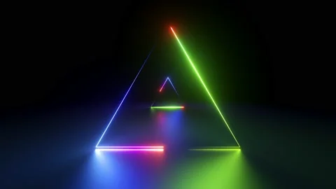 Looping 3d animation, abstract geometric background with glowing lines Stock Footage 226951736