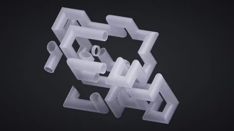 Looping 3d animation. Abstract geometric background. Stock Footage 307382198