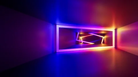 Looping 3D animation. Abstract geometric background. Video stock 311454434