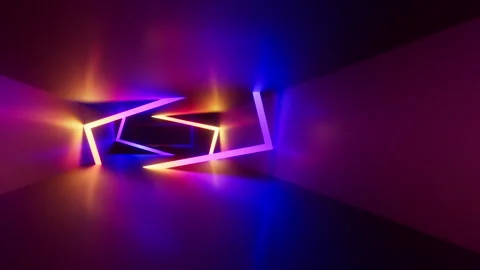 Looping 3D animation. Abstract geometric background. Stock Footage 319404874