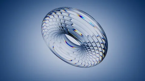 Looping 3D animation. Abstract minimalist light blue background. Stock Footage 306655437