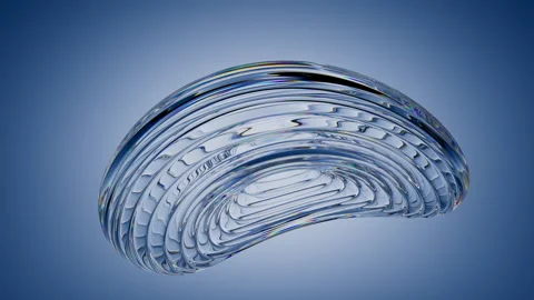 Looping 3D animation. Abstract minimalist light blue background. Stock Footage 317053987