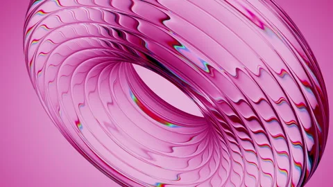 Looping 3D animation. Abstract minimalist pink background. Stock Footage 323304783