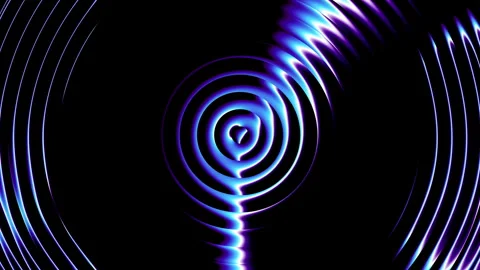 Looping 3D animation. Abstract minimalist background of flat discs with Stock Footage 347242987