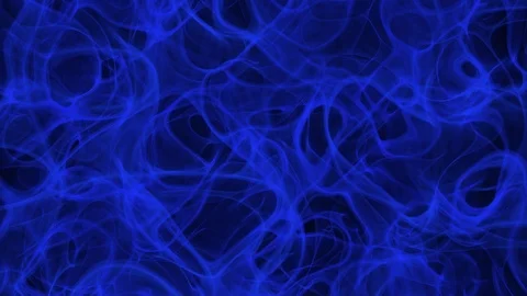 Looping 3D animation the blue smoke against the black background in UHD Stockbeeldmateriaal 106443555