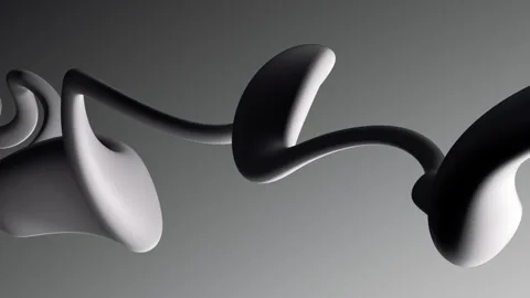 Looping 3d animation, intro of an abstract morphing shape Stock Footage 307829265