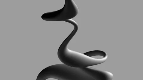 Looping 3d animation, intro of an abstract morphing shape Stock Footage 316590873