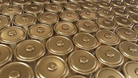 Looping 3D animation of the lithium batteries mass production Stock-Footage 274636475