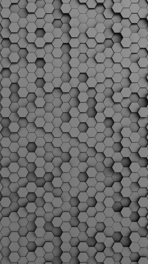 Looping 3D animation of a matte gray hexagonal pattern. Stock Footage 315970948