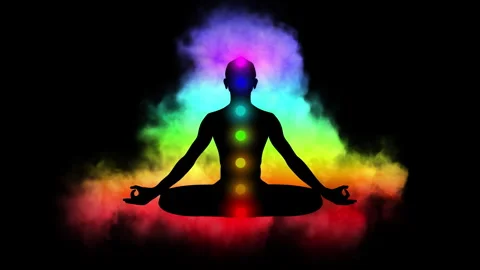 Looping 3D animation of a mesmerizing aura field with vibrant colors, forming Stock Footage 244763919