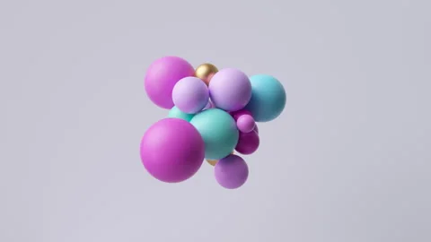 Looping 3d animation, minimalist abstract geometric background. Stock Footage 286846252