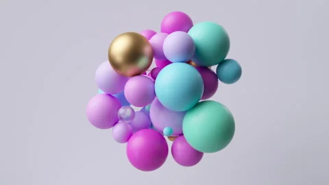 Looping 3d animation, minimalist abstract background. Stock Footage 295920894