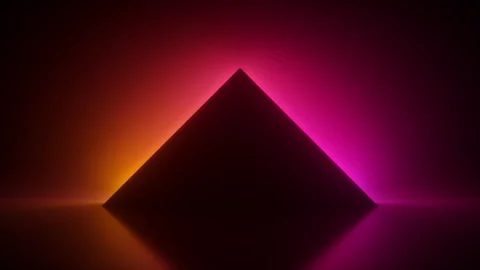 Looping 3D animation with neon lights shifting colors Stock Footage 286846633