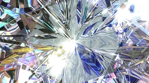 Looping 3D animation of the precious shining diamond as background Video stock 146160365