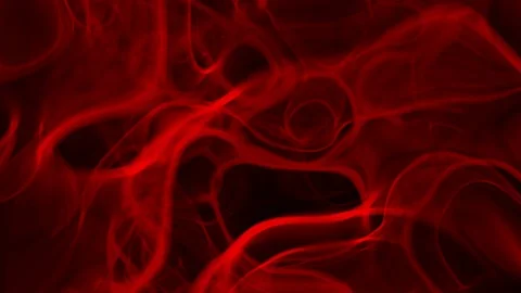 Looping 3D animation the red smoke against the black background in UHD 스톡 동영상 106852922