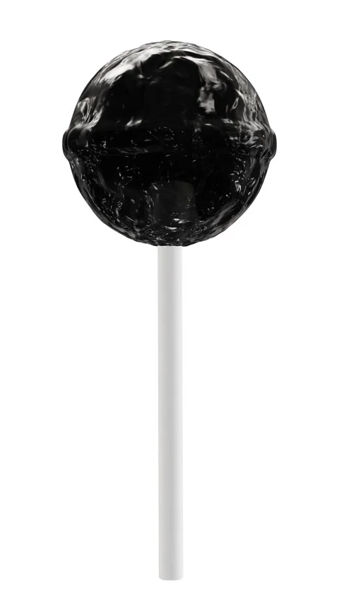 Looping 3D animation of the spinning black Halloween lollipop Stock Footage 274836070