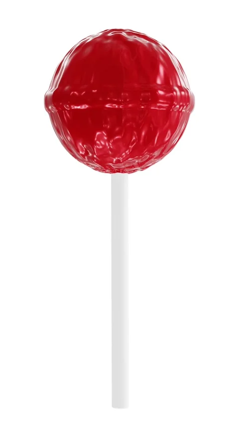 Looping 3D animation of the spinning cherry red lollipop Stock-Footage 274658446