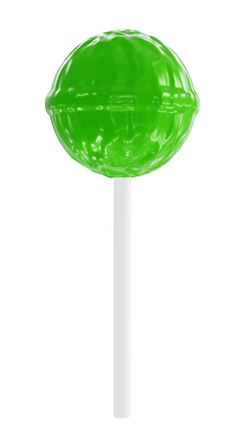 Looping 3D animation of the spinning green lollipop Видео 274637847
